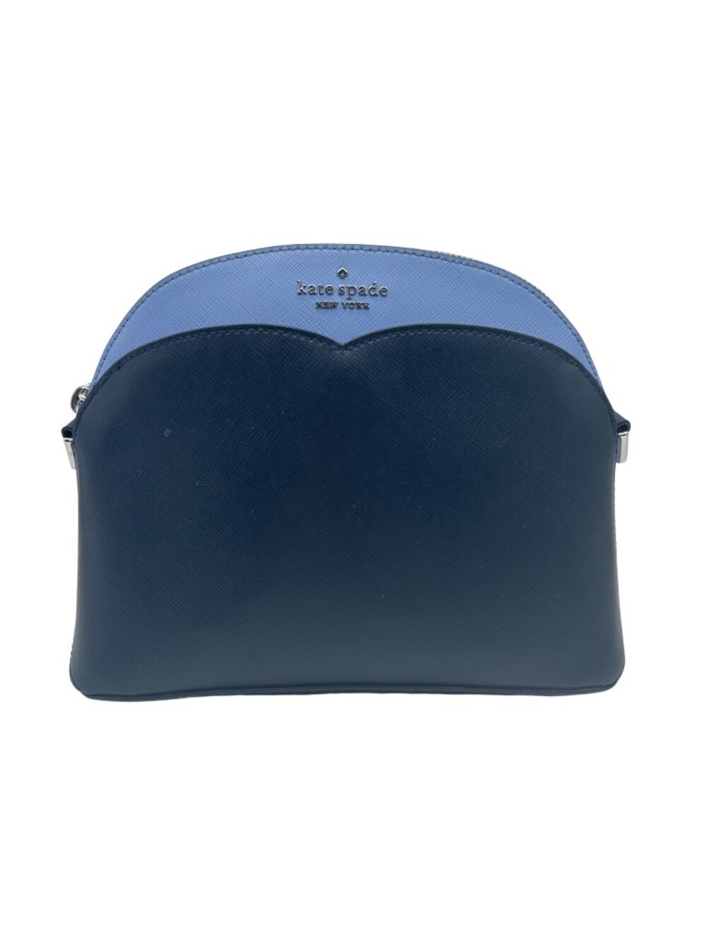 Kate Spade Blue Saffiano Leather Dome Crossbody Bag